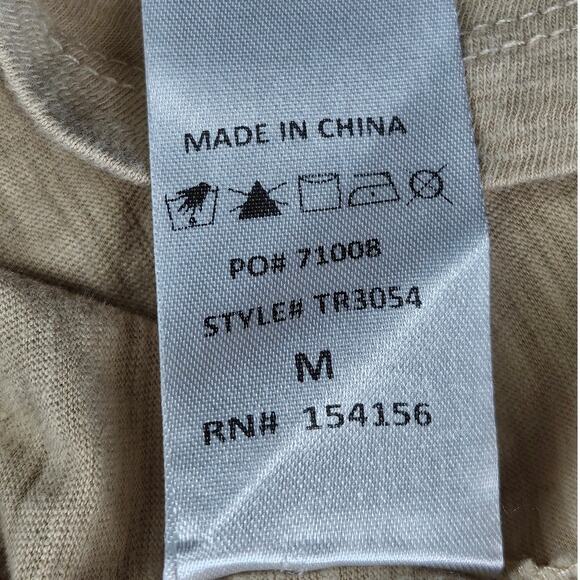 MOD REF MEN'S BEIGE LONG SLEEVE POCKET T-SHIRT SIZE MEDIUM STYLE TR 3054TR - Picture 7 of 11